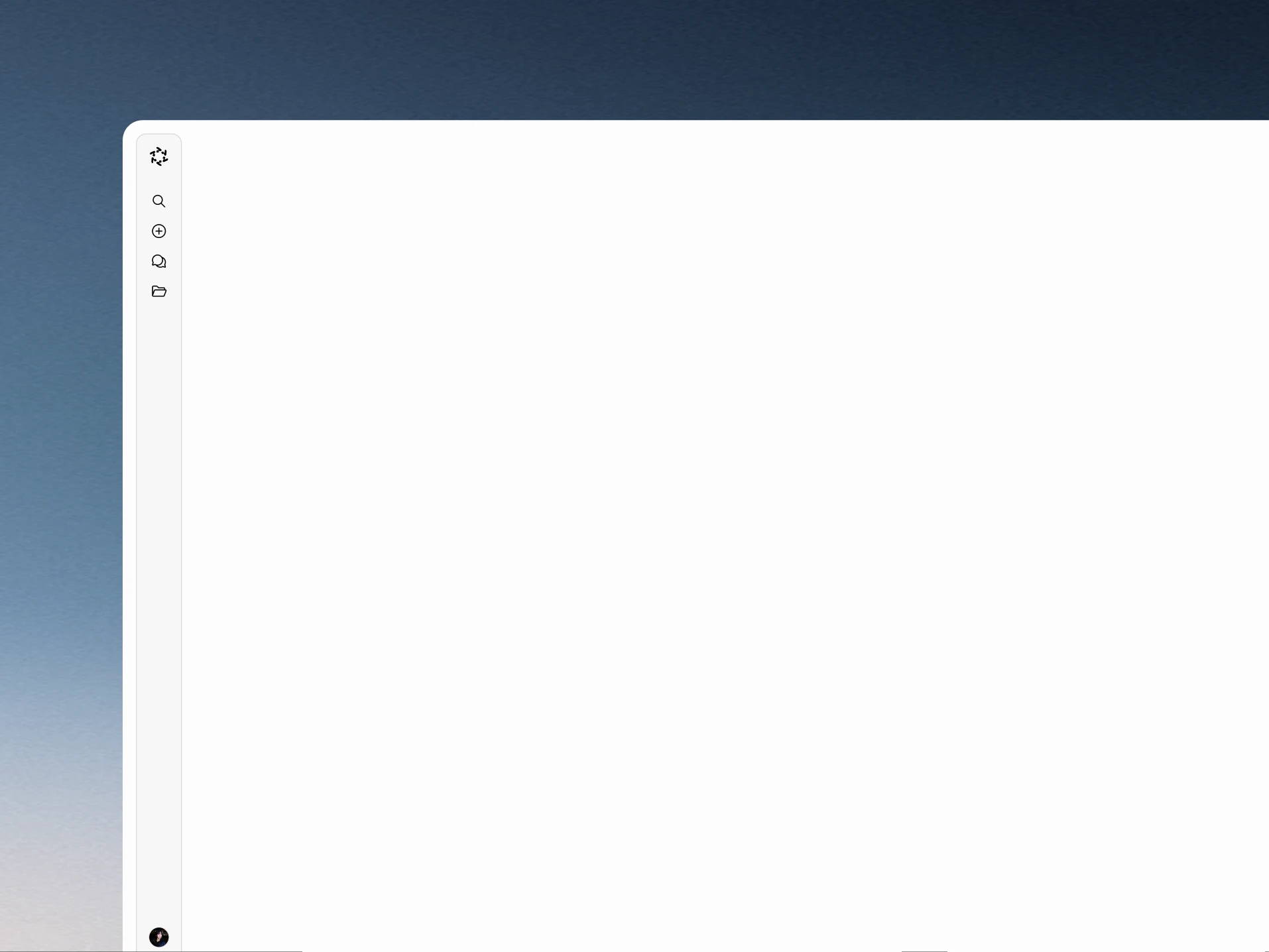 Beta project page: a project banner and description, a list of chats that were added to the project, and a separate assets panel of uploaded files